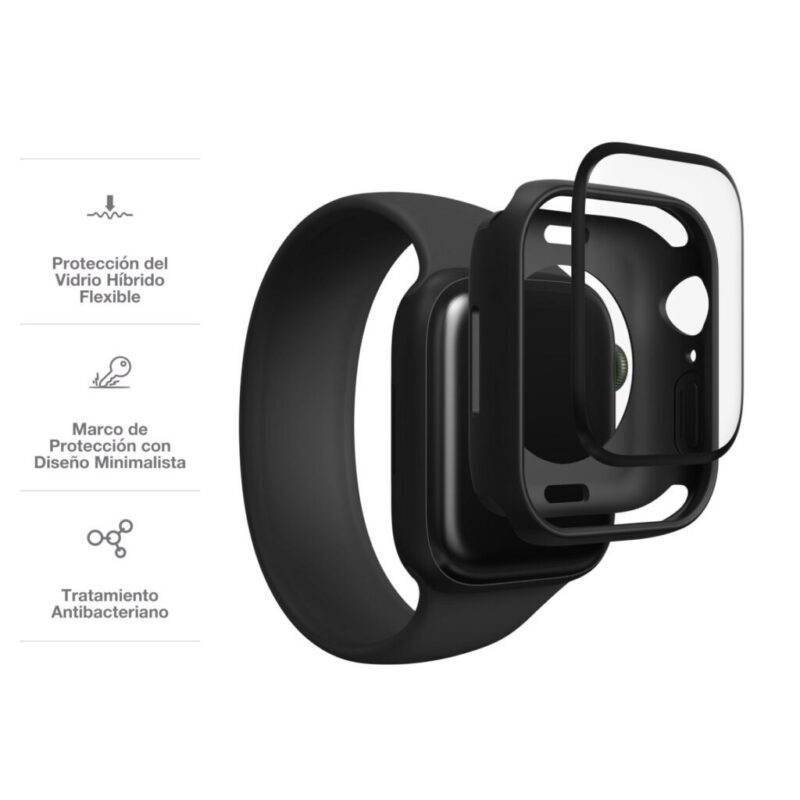 vidrio templado zagg invisibleshield glass fusion 360 para apple watch 41mm negro