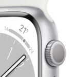 apple watch series 8 gps 41mm plateado aluminio band deportiva regular