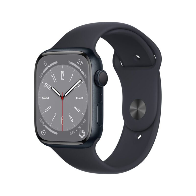 apple watch series 8 gps 41mm negro medianoche aluminio banda deportiva regular