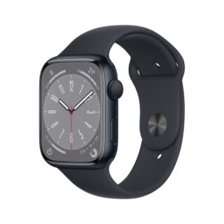 apple watch series 8 gps caja de aluminio color medianoche de 41 mm correa deportiva color medianoche estándar