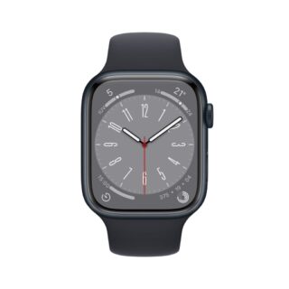 apple watch series 8 gps caja de aluminio color medianoche de 41 mm correa deportiva color medianoche estándar