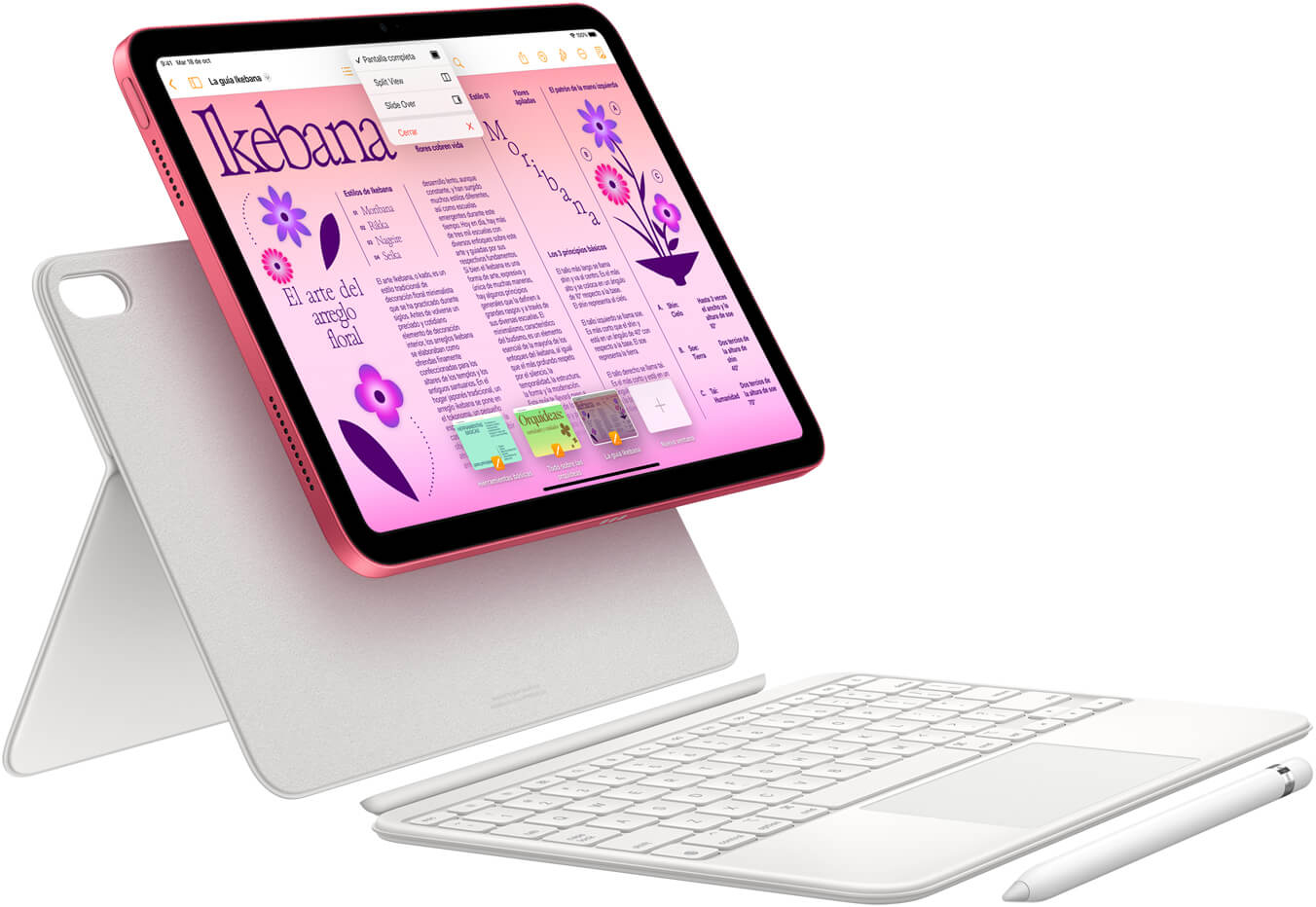 Imagen del iPad, el Magic Keyboard Folio y el Apple Pencil.