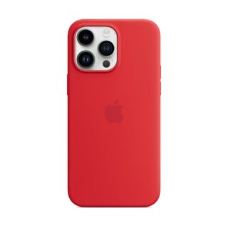 funda apple silicona c/magsafe iphone 14 pro max rojo