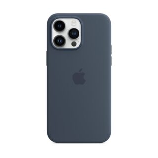 funda apple silicona c/magsafe iphone 14 pro max azul tormenta