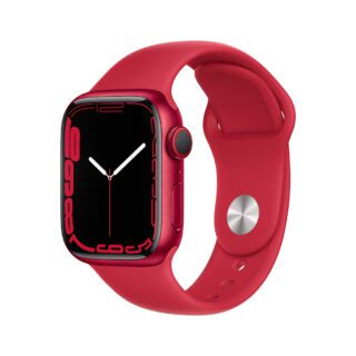 apple watch series 7 gps + cellular, 41mm (product)red aluminium case with (product)red sport band regular