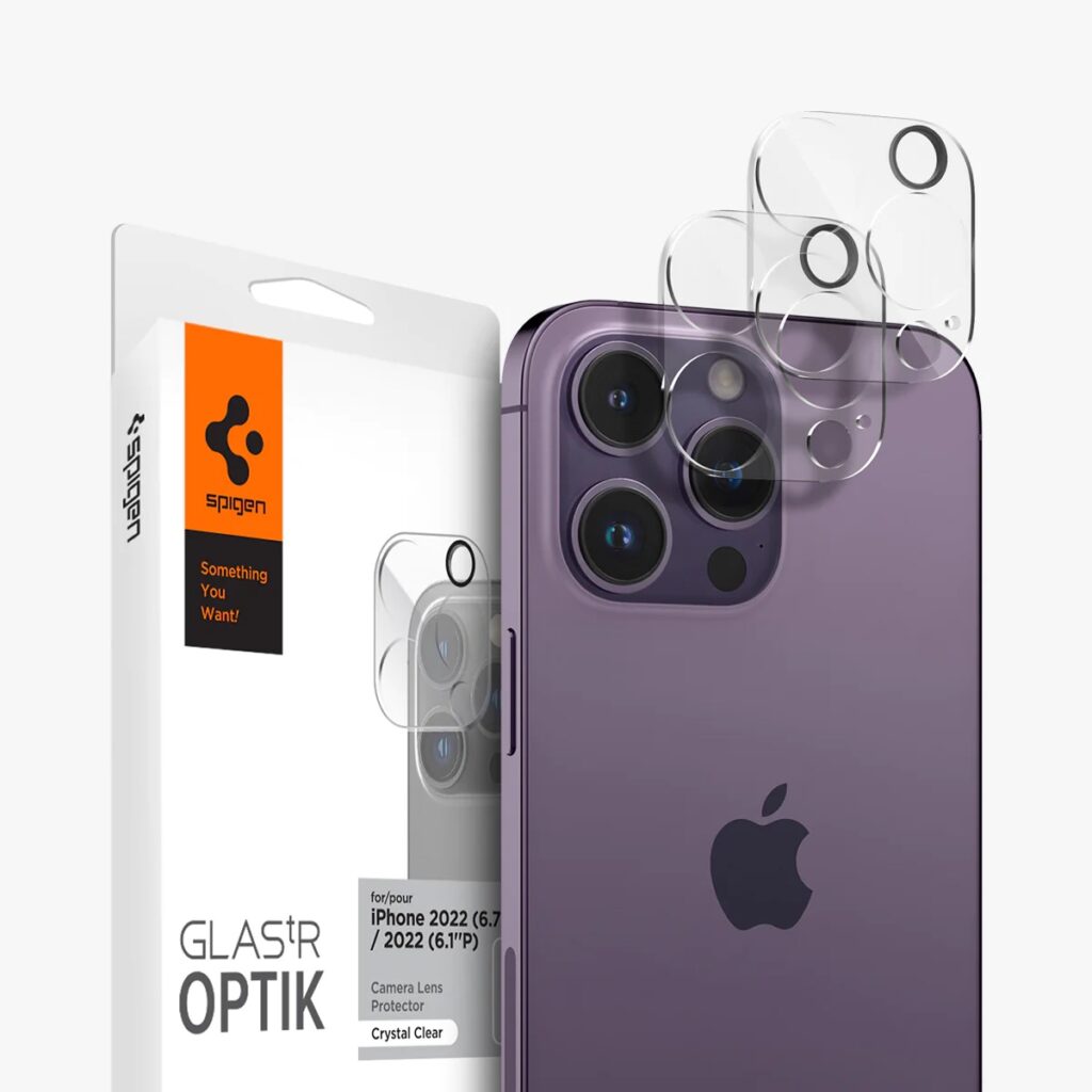Vidrio Templado Spigen - iPhone 14 / 14 Plus (lentes cámara) - Transparente  - OneClick Distribuidor Apple