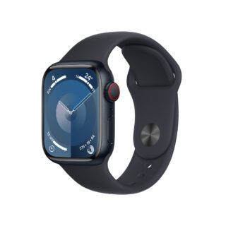 apple watch series 9 gps caja de aluminio negro medianoche 41 mm correa deportiva s/m