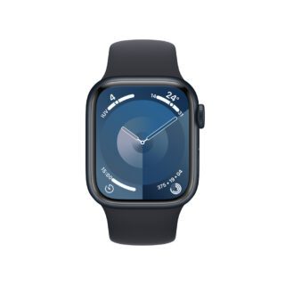 apple watch series 9 gps caja de aluminio negro medianoche 41 mm correa deportiva s/m