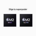 mac studio: chip m2 max de apple con cpu de 12 núcleos, gpu de 30 núcleos, 512 gb