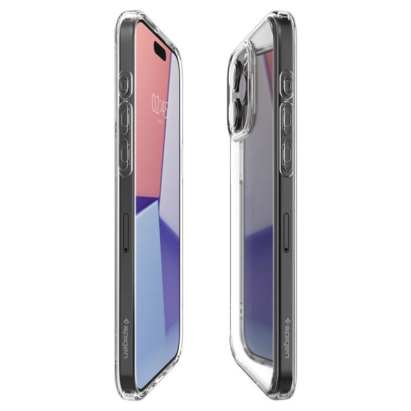 funda spigen crystal hybrid iphone 15 pro transparente