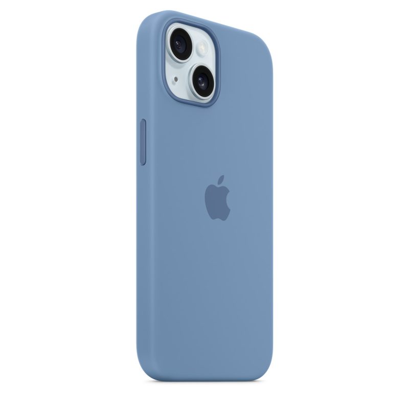 funda apple iphone 15 silicona magsafe azul invierno