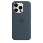 funda apple iphone 15 pro silicona magsafe azul tempestad