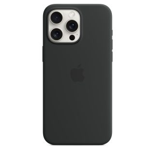 funda apple iphone 15 pro max silicona magsafe negro