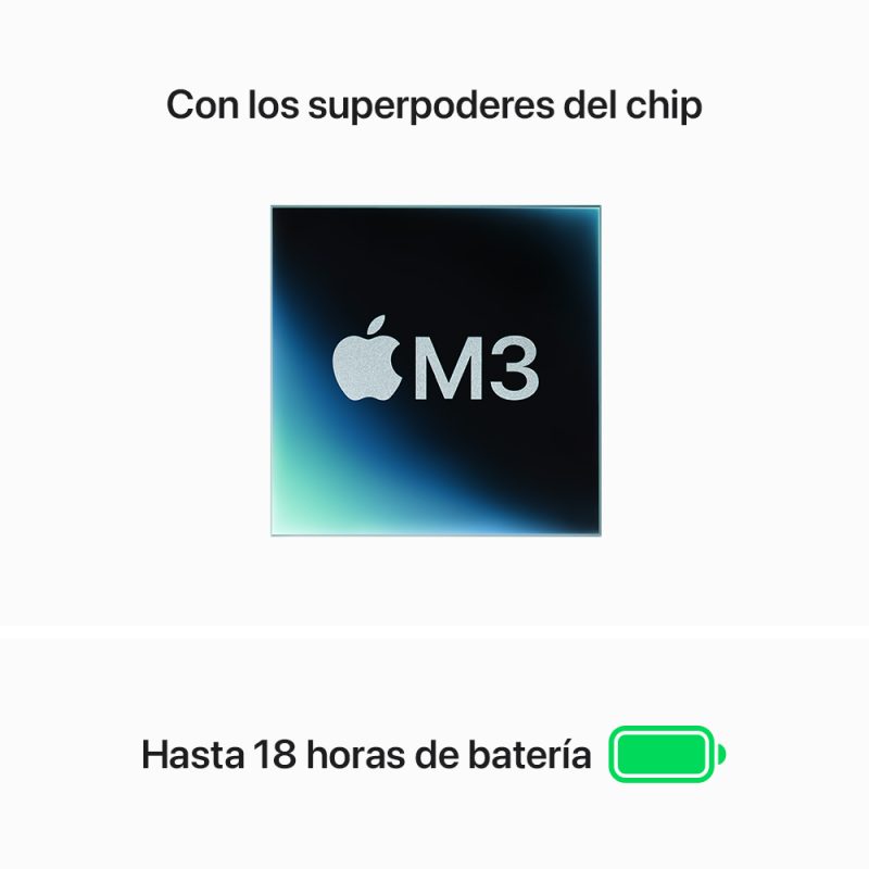 macbook air 13 m3 8 cpu 8 gpu 256gb blanco estelar