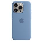 funda apple iphone 15 pro silicona magsafe azul invierno