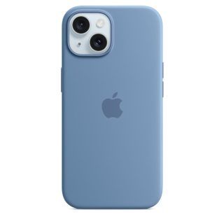 funda apple iphone 15 silicona magsafe azul invierno