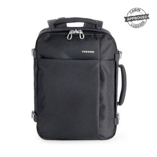 tucano tugo travel backpack cabin luggage, 20l for macbook pro 16" laptop 17" black