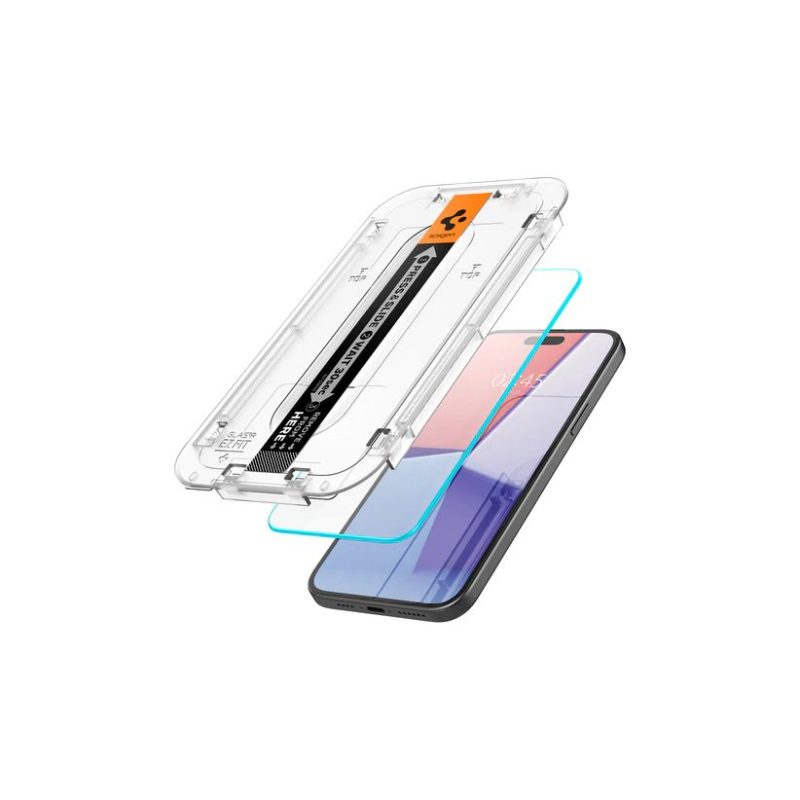 vidrio templado spigen tr ez fit hd iphone 15