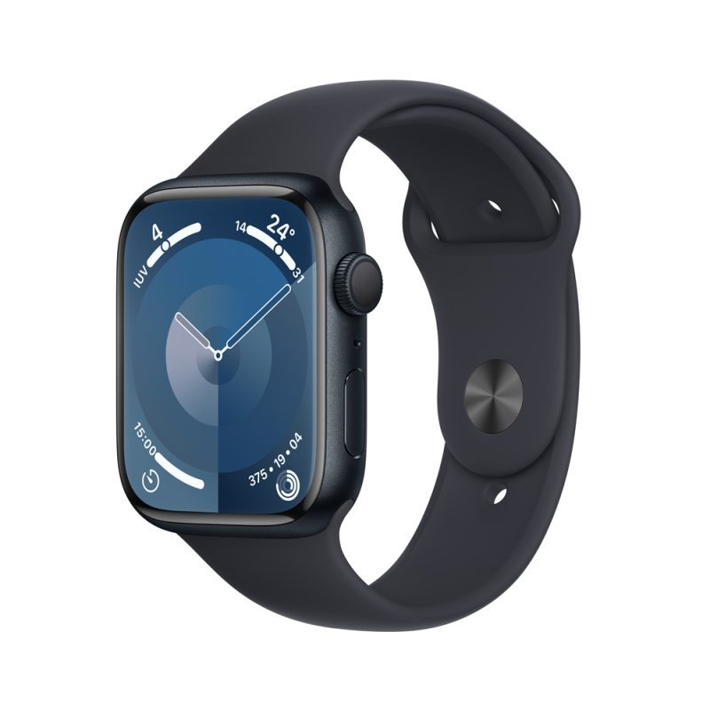 apple watch series 9 gps 45 mm medianoche/correa azul m/l