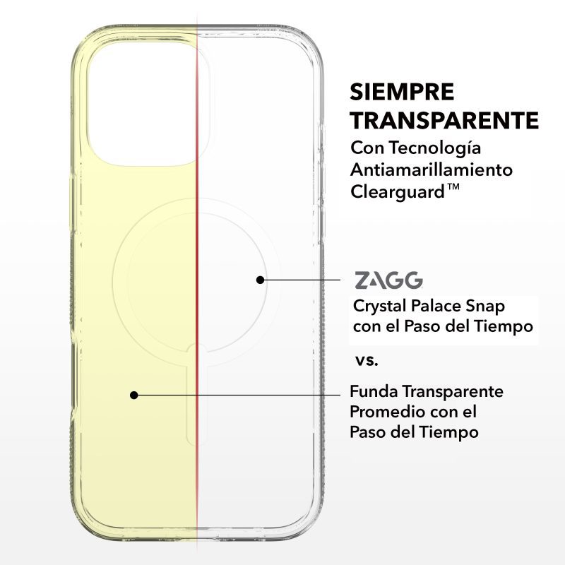 funda zagg iphone 16 crystal palace lite snap transparente