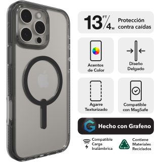 funda zagg iphone 16 pro santa cruz snap negro