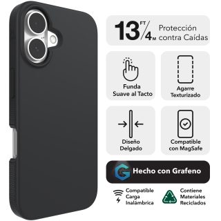 funda zagg iphone 16 plus manhattan snap negro