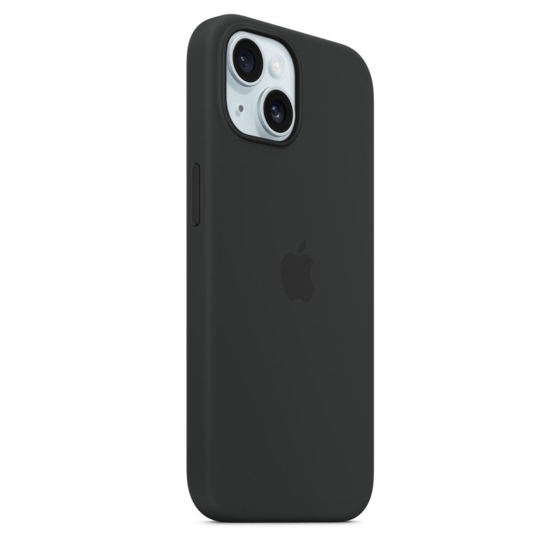 funda apple iphone 15 silicona magsafe negro