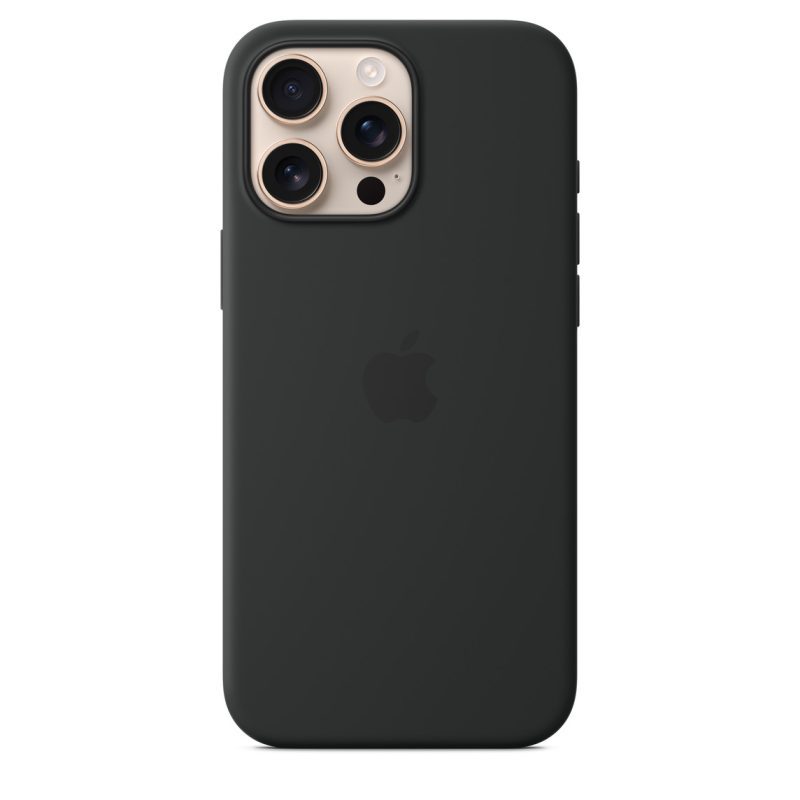 funda apple iphone 16 pro max silicona magsafe negro