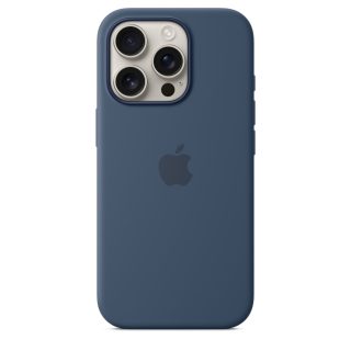 funda apple iphone 16 pro silicona magsafe azul denim