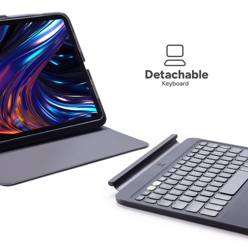 funda con teclado zagg ipad pro 11 m4 pro keys2 desmontable negro/gris