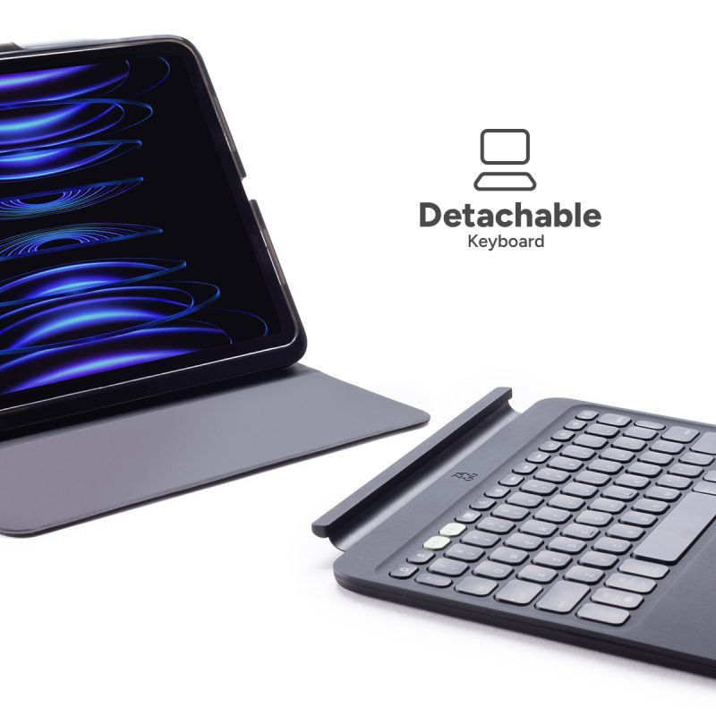 funda con teclado zagg ipad air 11 m2 pro keys2 desmontable negro/gris